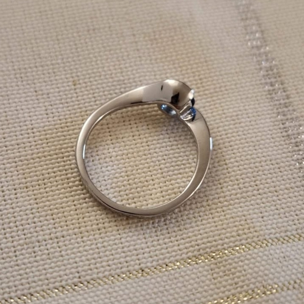 New 925 Silver Round Cut Blue Sapphire Ring for Women - Picture 7 of 9